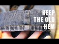 How to Hem Jeans Using the Original/Existing Hem - Looks Like They Haven't Been Altered!