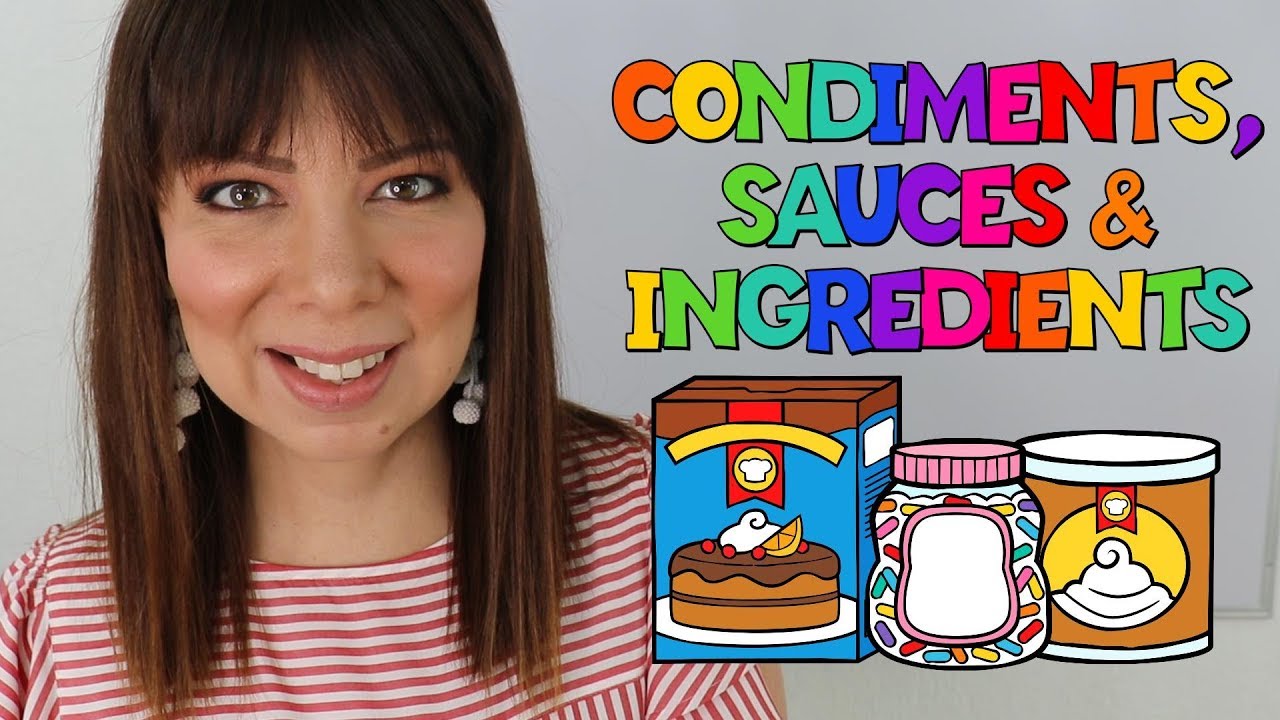 🥘 CONDIMENTOS 🍲 SALSAS 🍜 INGREDIENTES | VOCABULARIO DE COMIDA EN INGLES CON PRONUNCIACIÓN