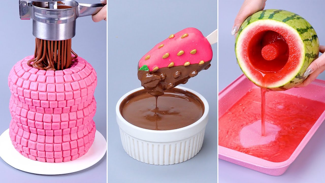 Tantangan Cokelat Buatan Sendiri yang Memuaskan 🌈 Making Rainbow Chocolate Dessert Is Super Easy