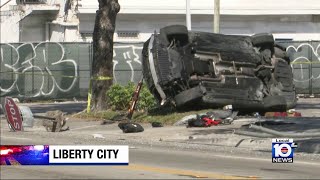 Miami crash sends 5 to hospital