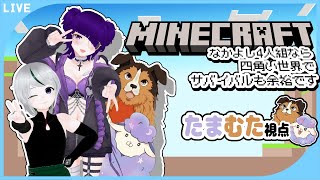 【#minecraft 】マイクラコラボ！みんなで遊ぼうぜ【たまむた視点】
