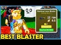 Buying The Max Power Rainbow Laser Blaster In Roblox Pew Pew Simulator