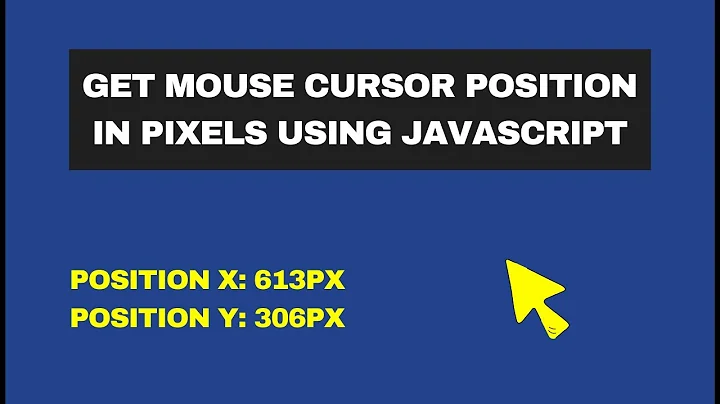Get Mouse Cursor Position in Pixels using JavaScript