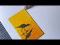 How to draw a Sunset scenery using oil pastel - step by step very easy!