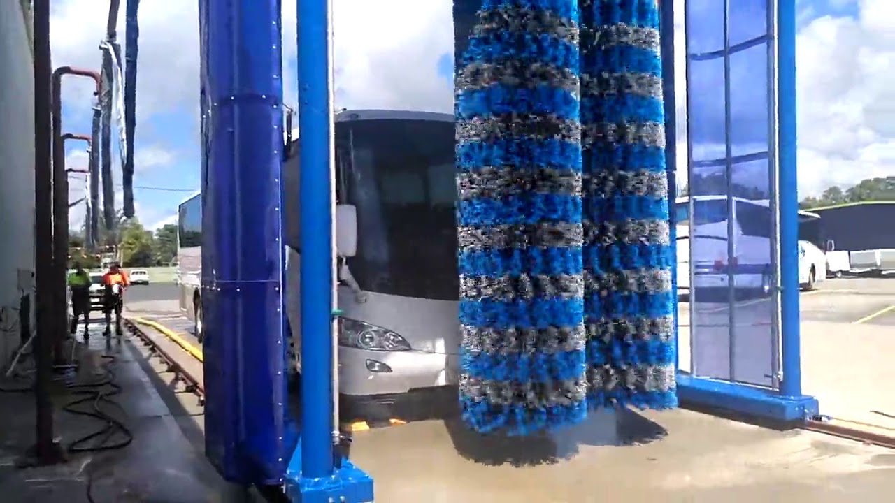 Automatic Bus Washing Machine - YouTube
