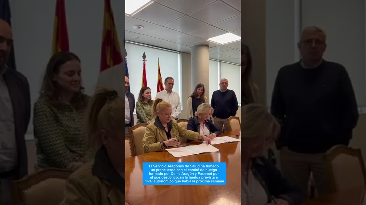El Servicio Aragonés de Salud ha firmado un preacuerdo con el comité de huelga