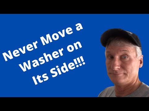 What happens when you transport a washer on its side