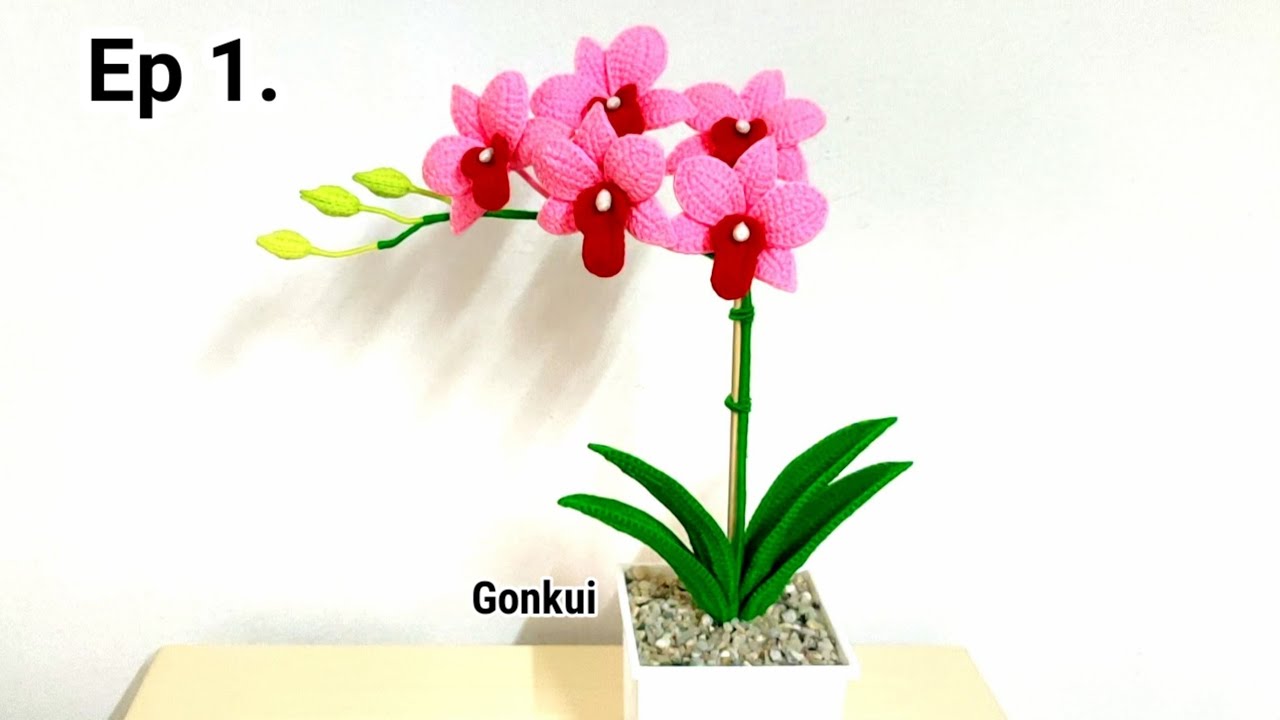 Ep1. Petals A 💕Crochet Dendrobium Orchid Flower tutorial #crochetflower #crochet