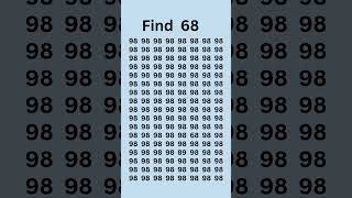 can you find 68 in 5 seconds #wordpuzzlegame #game #mathematics #mindbendingquiz #puzzle