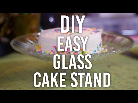 How to Make Easy Glass Cake Stand DIY