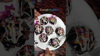 Biscuit truffles recipe | easy and instant sweets chocolatetruffles shorts trendingshorts