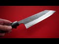 Seisuke white steel no1 kurouchi kiritsuke santoku japanese knife 180mm with shitan rosewood handle