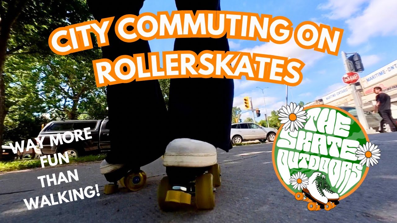 City Commuting Downtown on Slades Rollerskates at Rush Hour!