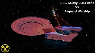 RBG Galaxy Class Refit VS Asgard Warship | Star Trek Ship Battle | Bridge Commander | Retro Badger