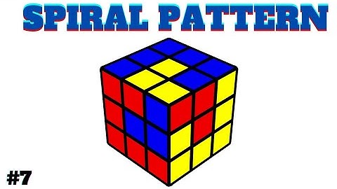 SPIRAL PATTERN ON CUBE.(3X3 RUBIK