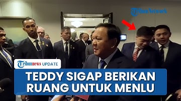 Mayor Teddy Tarik Pengawal di Belakang Prabowo, Beri Ruang Menlu Dampingi Presiden saat Diwawancara