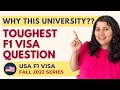 Why did you choose this University - Best Answer | USA F1 visa interview Fall 2022 | Dos ✅ & Donts ❌
