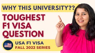 Why did you choose this University  Best Answer | USA F1 visa interview Fall 2022 | Dos ✅ & Donts ❌