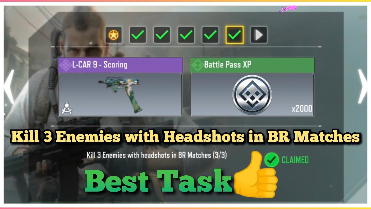 Call Of Duty Mobile Kill 3 Enemies with Headshots in BR Matches Task ...