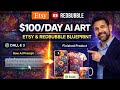 DALL-E 3 AI Art for Print on Demand: Make Money on Etsy & Redbubble (Full Masterclass)