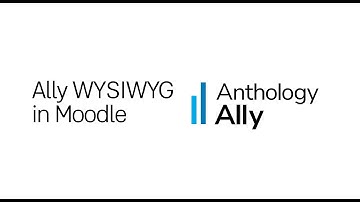 Ally WYSIWYG in Moodle