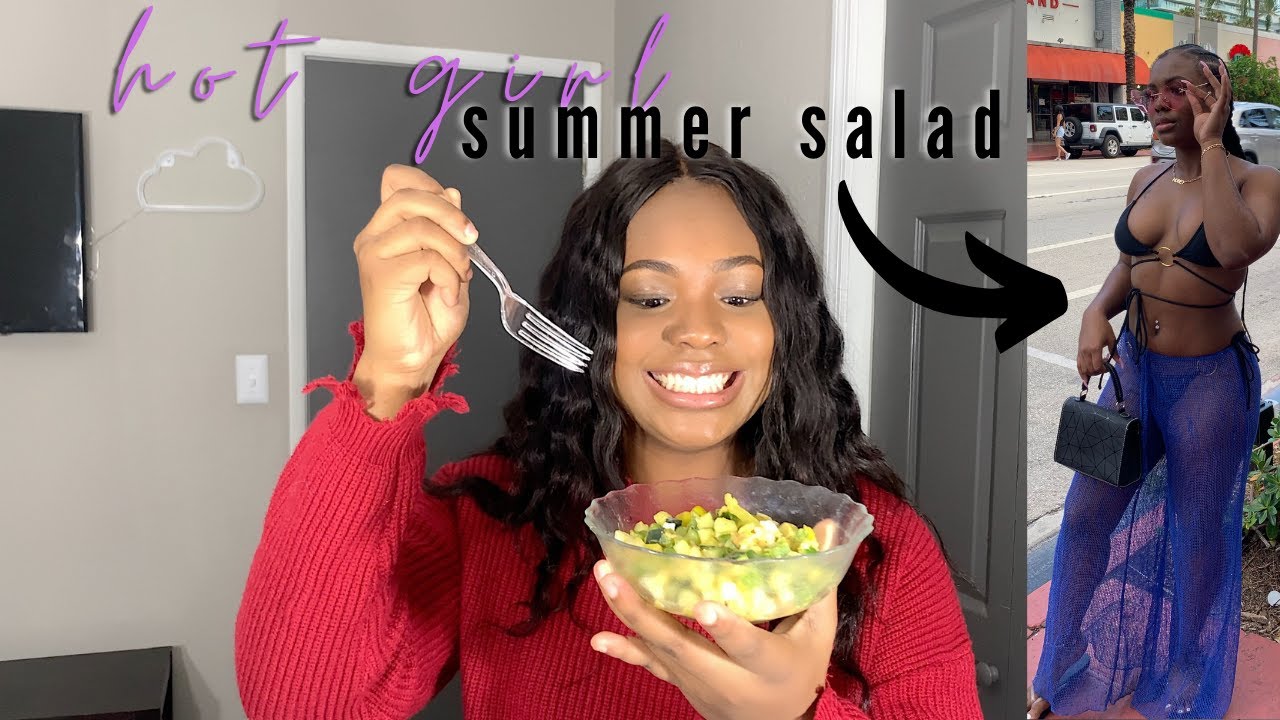 trying VIRAL TIK TOK "HOT GIRL SUMMER" SALAD summer body otw! YouTube
