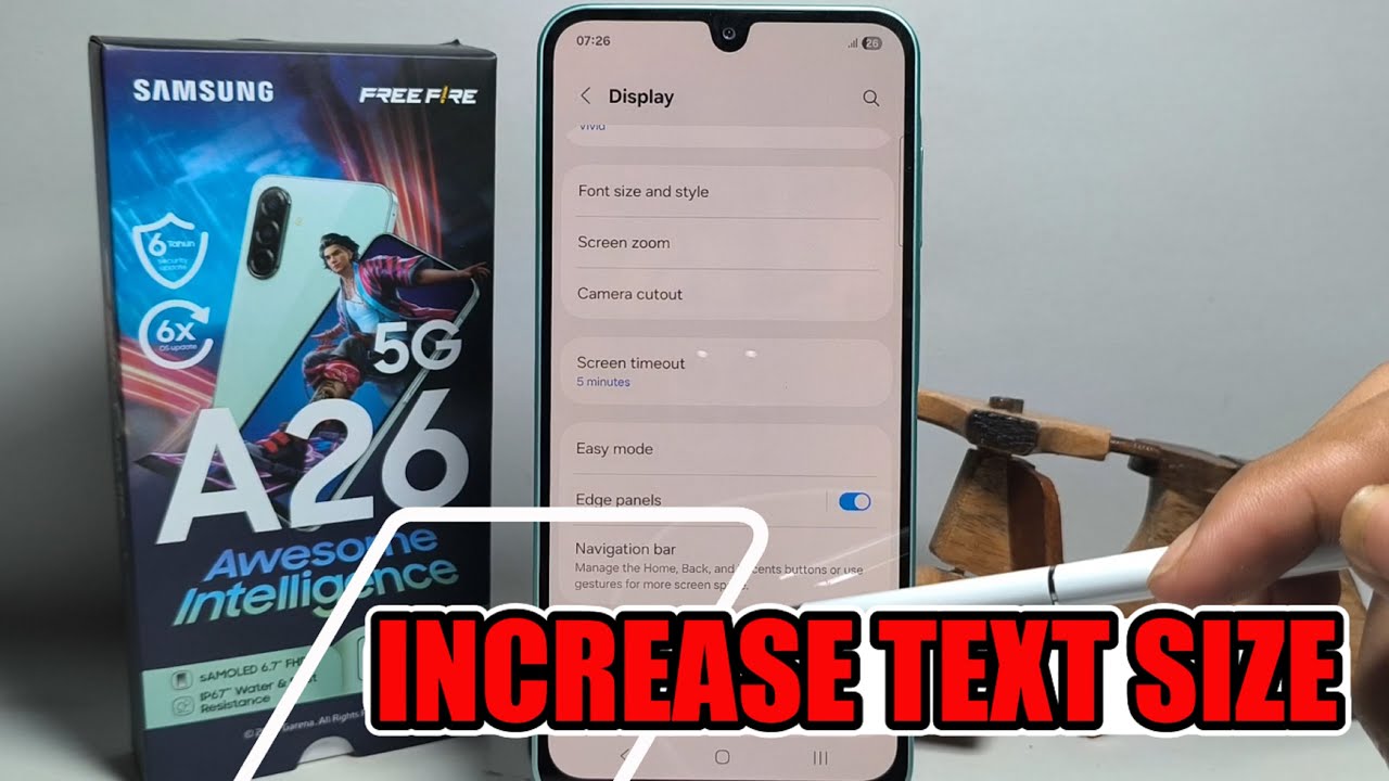 How To Increase Text Size On Samsung Galaxy A26 5G - YouTube
