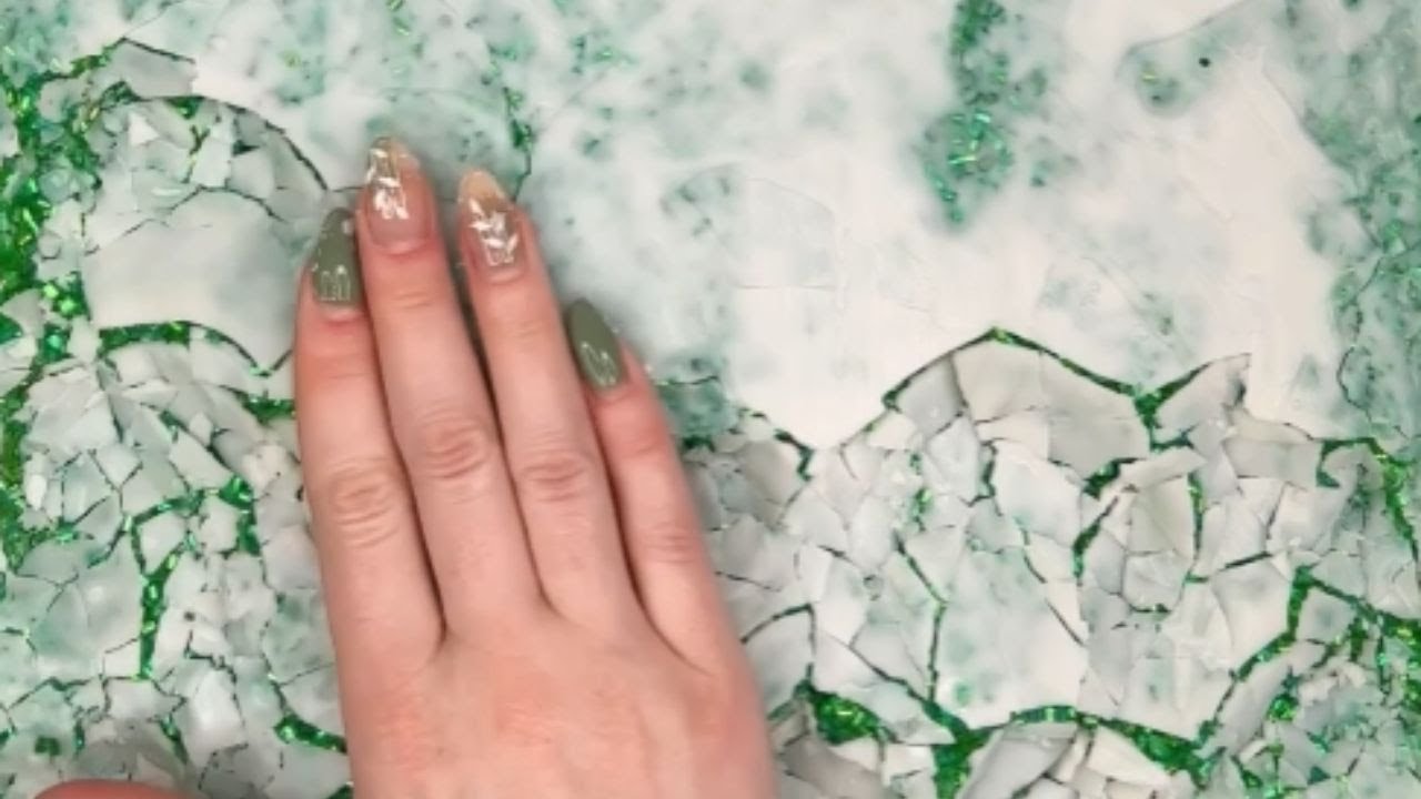 MESMERIZING destruction of a GIANT wax container of bingsu slime