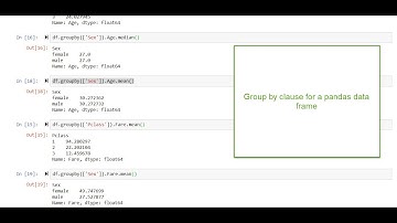 Group by Clause for a Pandas Dataframe