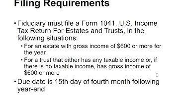 Introduction to Income Tax of Trusts & Estates