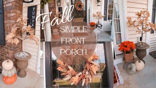 SIMPLE SMALL FALL FRONT PORCH 2022 🍂 | FALL DECORATE WITH ME