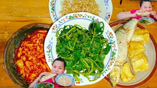 SEGO TIWUL VIRAL||SEMBEL PENCIT 1COBEK IKAN BANDENG SAYUR KANGKUNG REBUS