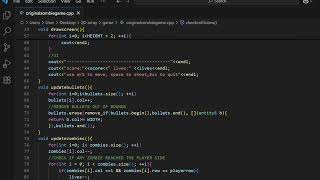 Zombie Terminal Defence Console Based Game| Space Shooter Game in C++ screenshot 2