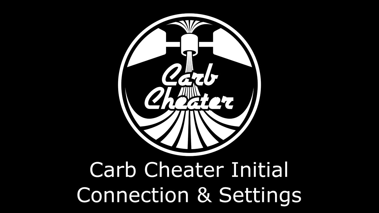Carb Cheater Initial Connection and Settings YouTube