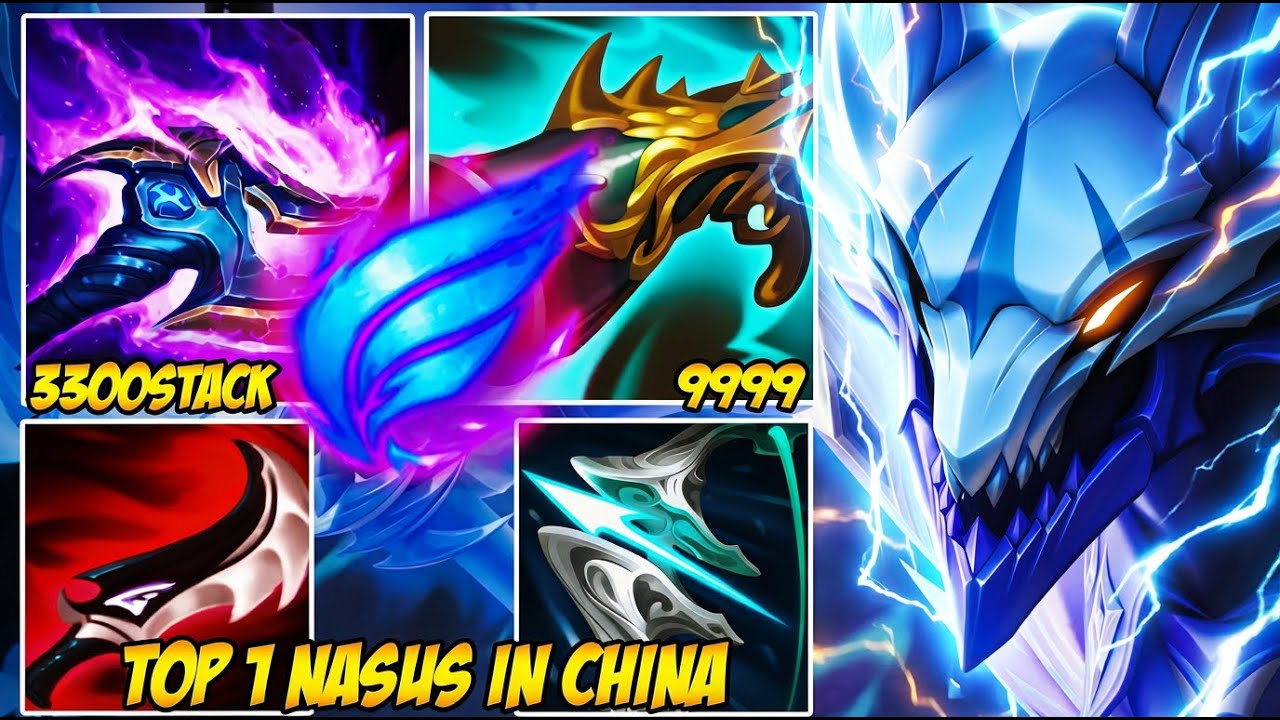 WILD RIFT CHINA TOP 1 NASUS - 3300 STACKS FULL DAMAGE (WORLD RECORD)