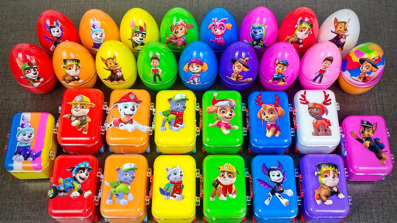 Paw Patrol Slime ✨ Let's Explore Ryder, Chase, Marshall Clay World! Satisfying ASMR