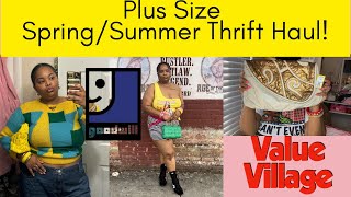 Spring/Summer Pinterest Board Thrift Finds! | Goodwill & Value Village! | Plus Size Thrift Haul!