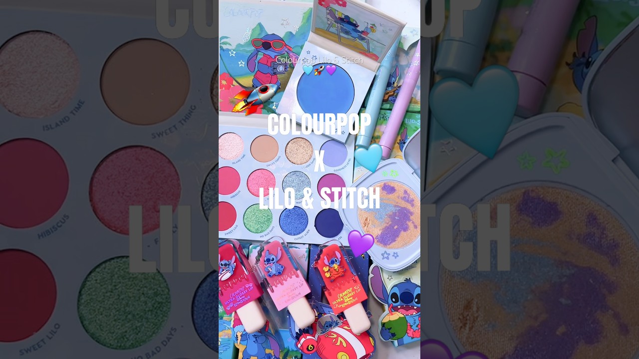 Colourpop Lilo and Stitch makeup collection review 🫧 