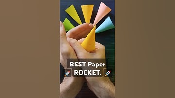 😲 How to make Origami ROCKET?🚀 EASY Paper Toy Tutorial