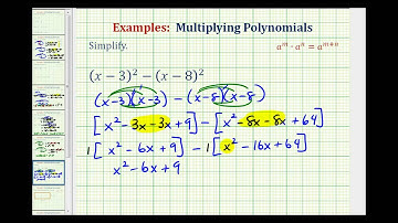 Ex:  Simplify an Expression Involving Squares of Two Binomials