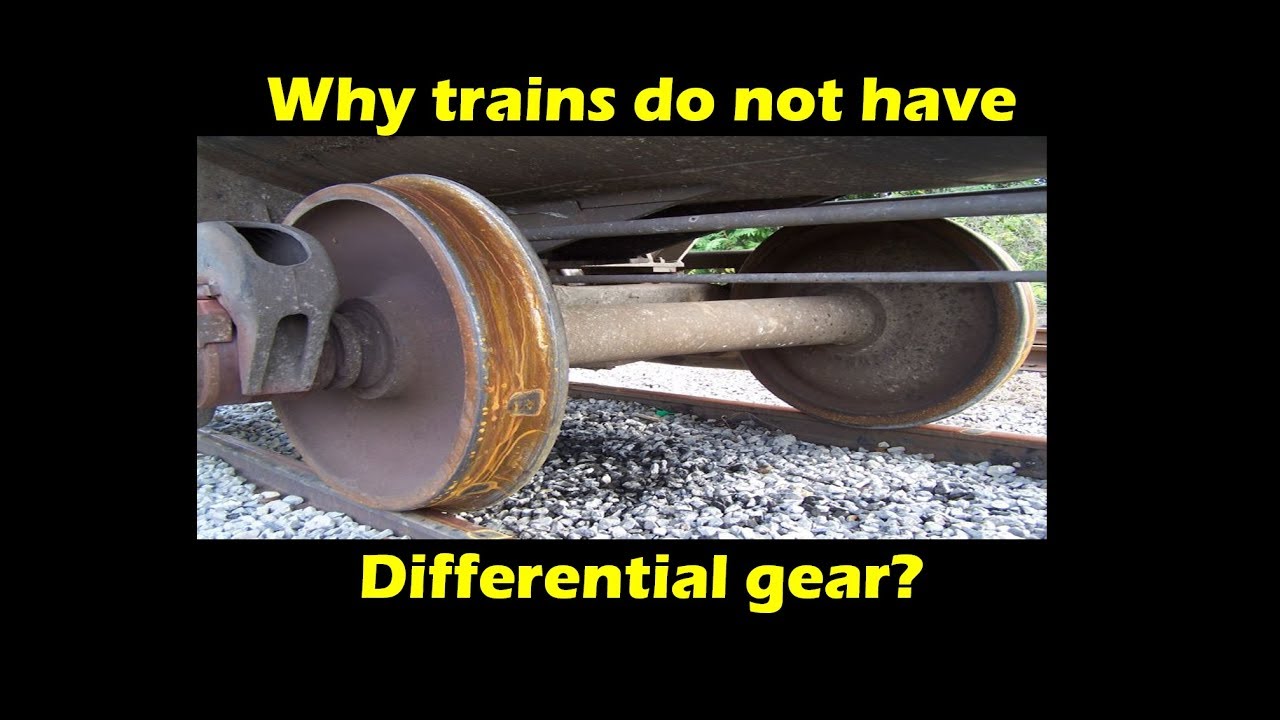 Why trains do not have differential gear? - YouTube