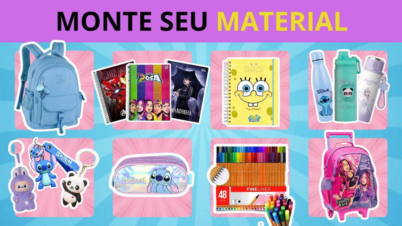 Monte seu material escolar 2026🎒📚 