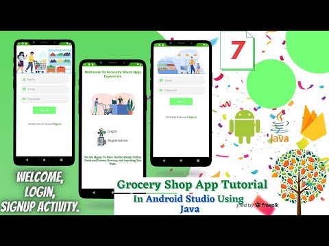 Progress Bar In Android Studio | Custom Progress Bar | Grocery Shopping App Android Studio | Java