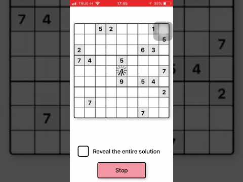 How to solve a sudoku using an app