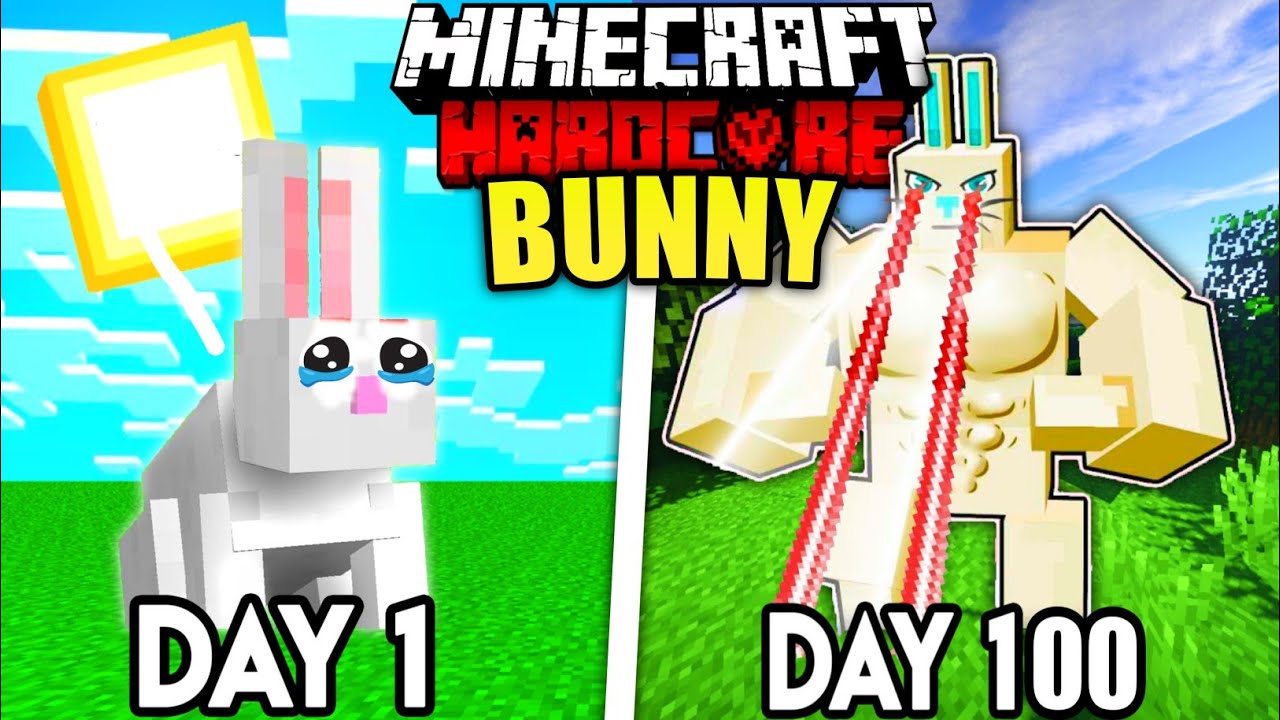 I Survived 100 Days as RABBIT in Minecraft Hardcore(Hindi) - YouTube
