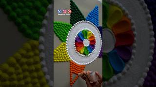 Super Attractive Rainbow 🌈 Rangoli 🪔 #diwalirangoli #diwali #Rangoli #rangolidesigns