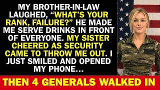 My Brother-in-Law Called Me a “Failure” — Then 4 Generals Walked In and Saluted Me