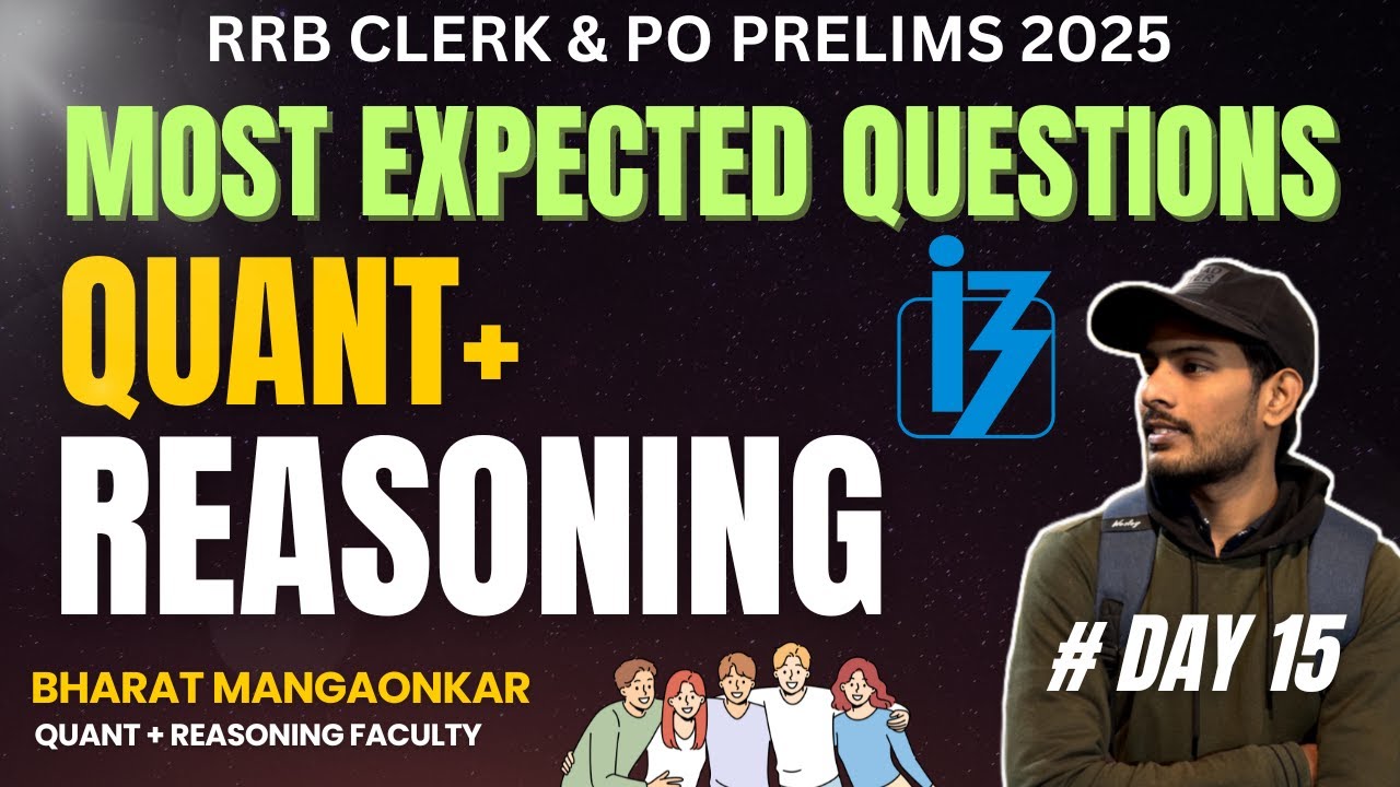 RRB CLERK PO PRELIMS 2025 | DAY 15 | MOST EXPECTED QUESTIONS FOR RRB PO ...