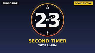 23 seconds Focus Timer with Alarm Sound | Workouts