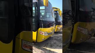 A new shipment of Yutong buses, 58-seater and 65-seater. Seat layout can be customized